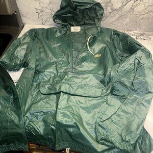 VTG Lacoste Medium Izod Popular Green Pullover Hooded Windbreaker Rain Jacket